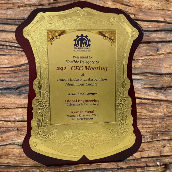 Honored as Delegate at the 291st CEC Meeting of IIA Modinagar, in collaboration with Global Engineering and Ayansh Metal