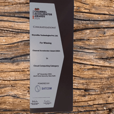 Skynetiks Technologies Pvt. Ltd. was honored with the Channel Accelerator Award 2024 in the Cloud Computing category at Aloft Hotel Aerocity, New Delhi.