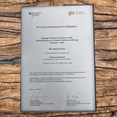 Indo-German Business Leadership Seminar – Pune 2019 (Kulmani Gupta