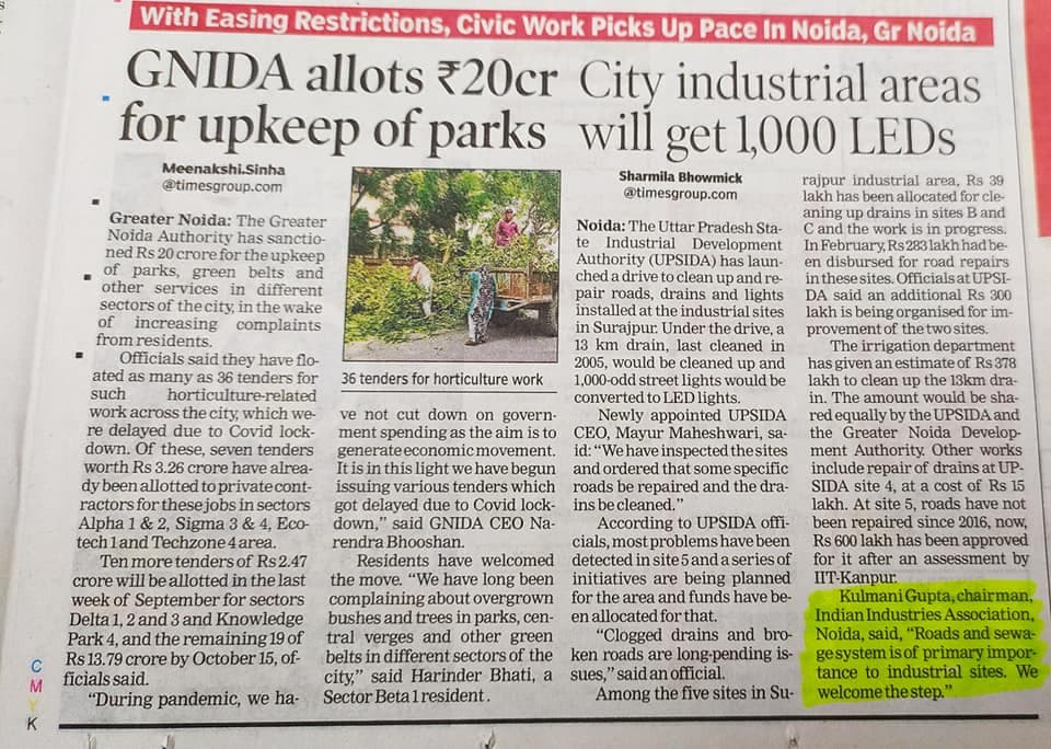 Kulmani Gupta Featured in Times Group